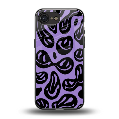 Acid Smiles Purple back phone cover | glass case for iphone 17e