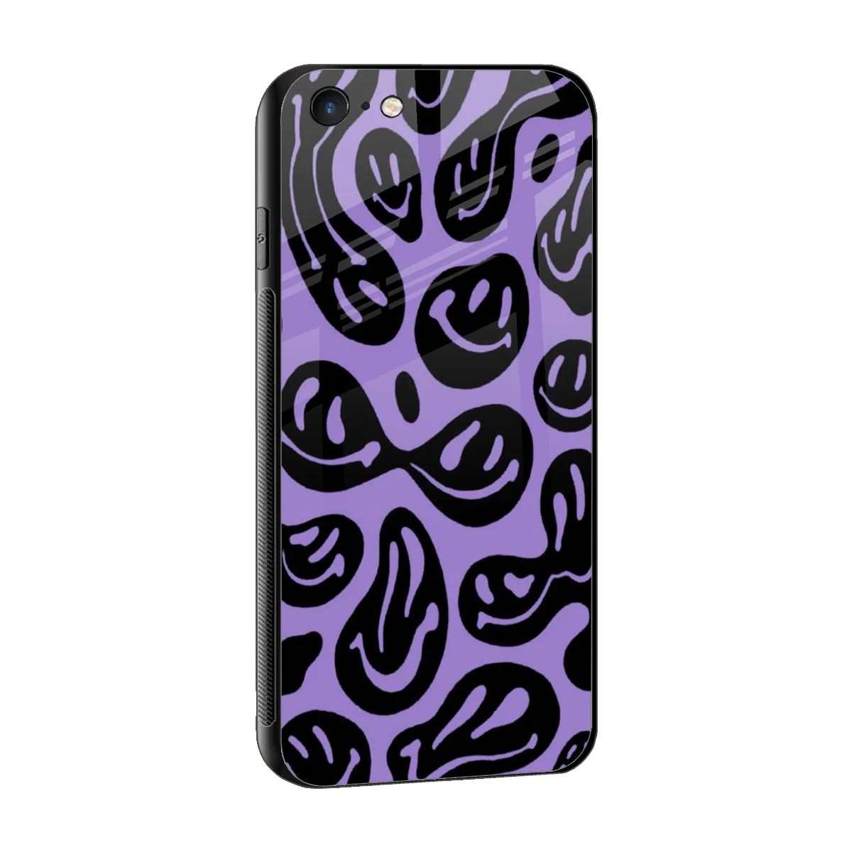 Acid Smiles Purple sleek iphone 6s plus cover with tempered glass back and TPU edges