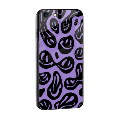Acid Smiles Purple sleek iphone 6s plus cover with tempered glass back and TPU edges