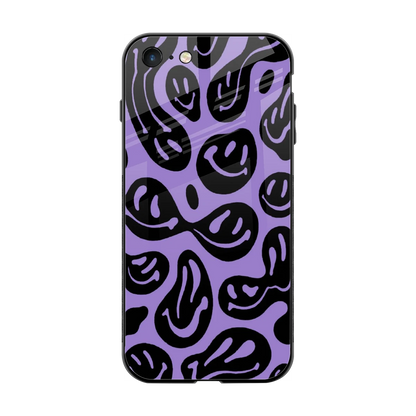 Acid Smiles Purple back phone cover | glass case for iphone se 2020