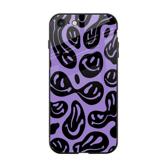 Acid Smiles Purple back phone cover | glass case for iphone se 2020