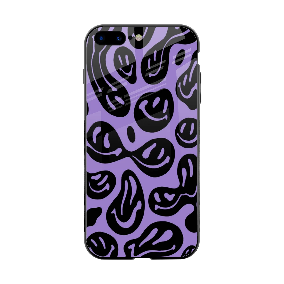 Acid Smiles Purple back phone cover | glass case for iphone 8 plus