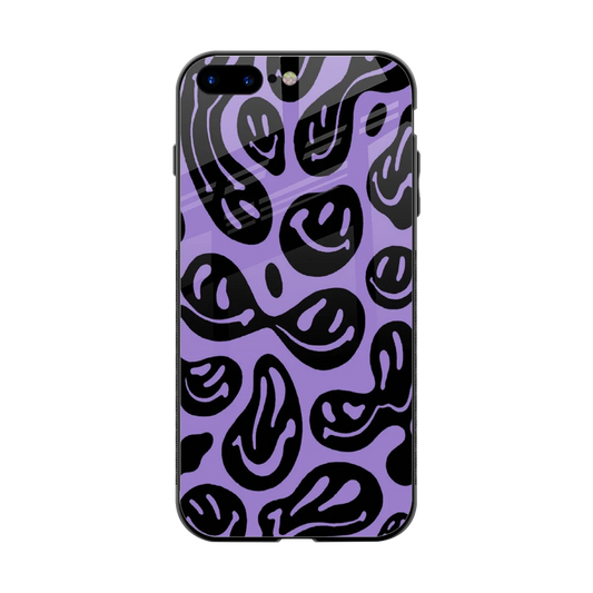 Acid Smiles Purple back phone cover | glass case for iphone 8 plus