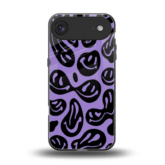 Acid Smiles Purple back phone cover | glass case for iphone air