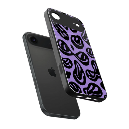 Acid Smiles Purple sleek iphone air cover with tempered glass back and TPU edges