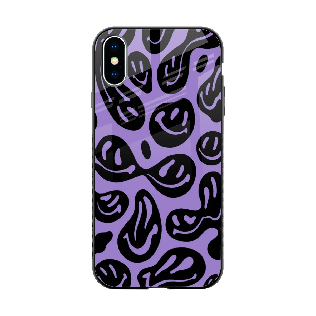Acid Smiles Purple back phone cover | glass case for iphone x