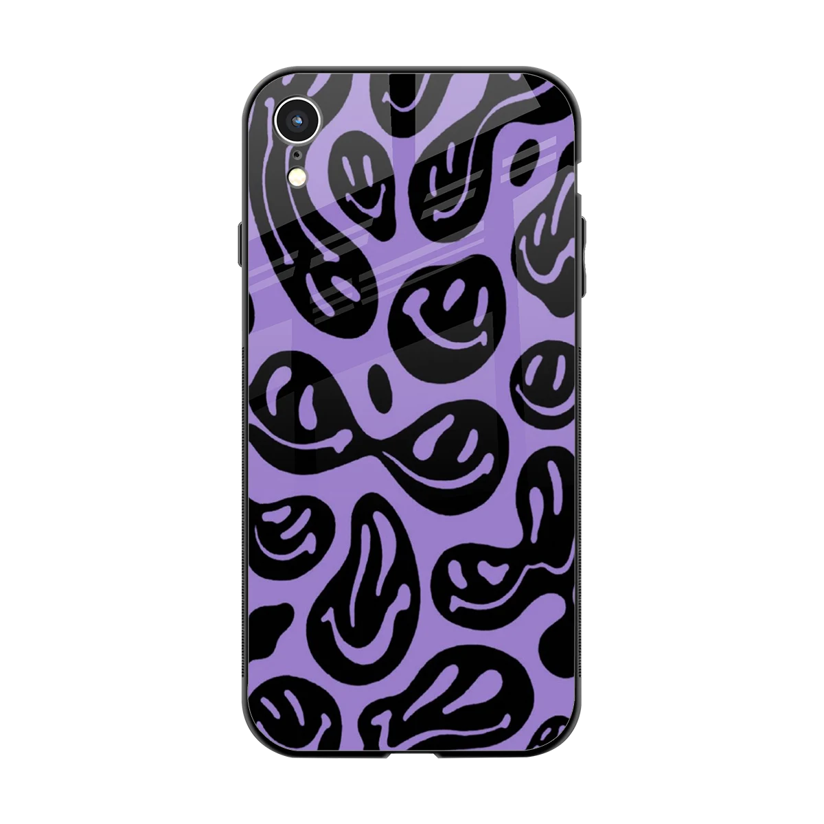 Acid Smiles Purple back phone cover | glass case for iphone xr