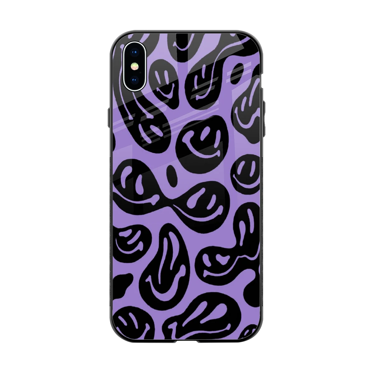 Acid Smiles Purple back phone cover | glass case for iphone xs max