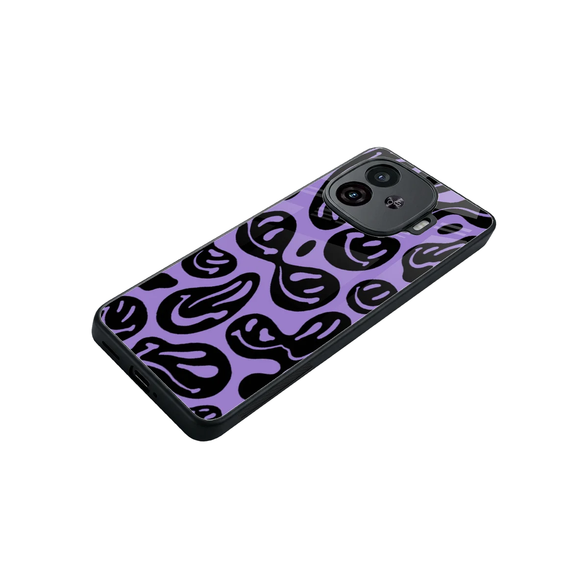 Acid Smiles Purple stylish phone case for iqoo neo 10r 5g | glossy glass and slim fit