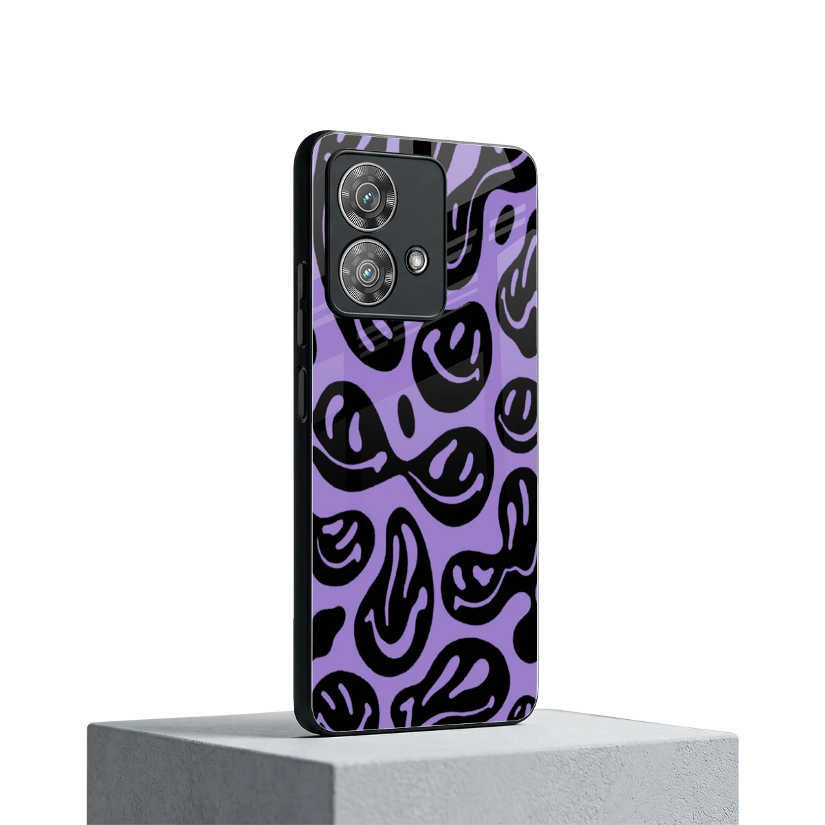 Acid Smiles Purple motorola edge 40 neo 5g mobile cover | shockproof glass phone case