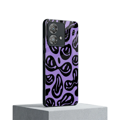 Acid Smiles Purple motorola edge 40 neo 5g mobile cover | shockproof glass phone case