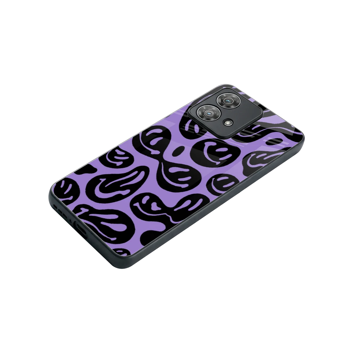 Acid Smiles Purple stylish phone case for motorola edge 40 neo 5g | glossy glass and slim fit