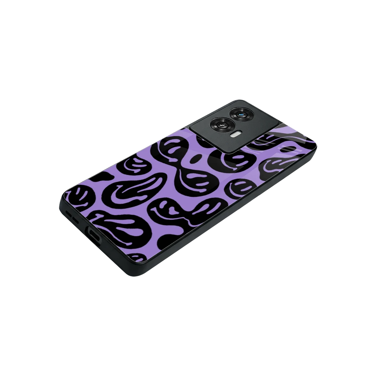 Acid Smiles Purple stylish phone case for motorola edge 50 fusion | glossy glass and slim fit
