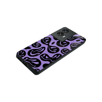 Acid Smiles Purple stylish phone case for motorola edge 50 fusion | glossy glass and slim fit