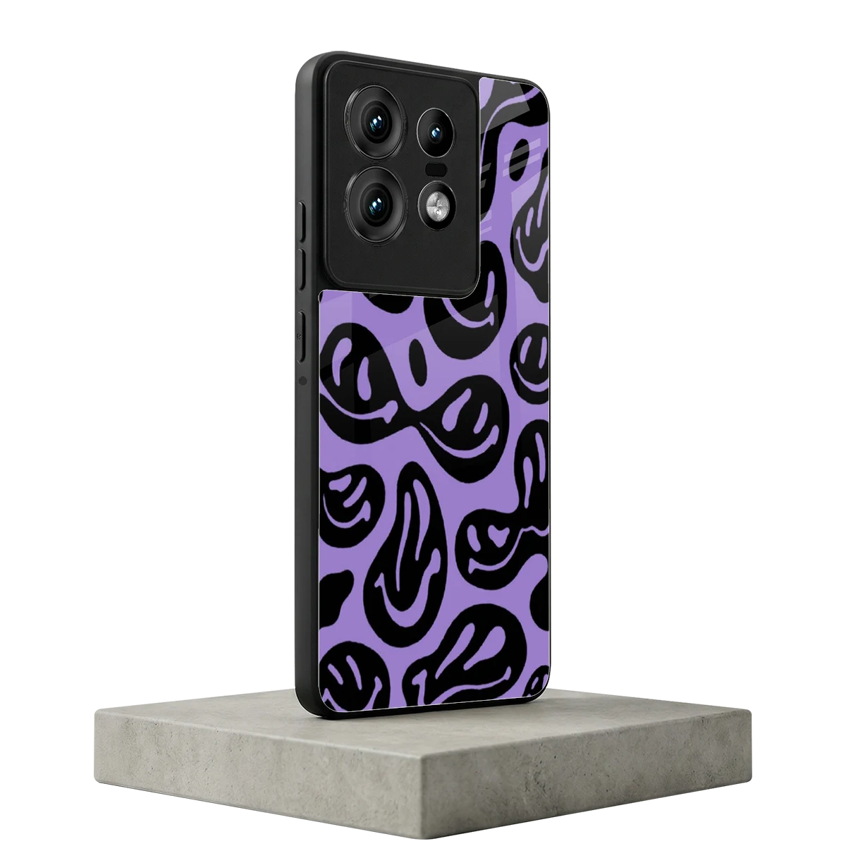 Acid Smiles Purple motorola edge 50 pro mobile cover | shockproof glass phone case
