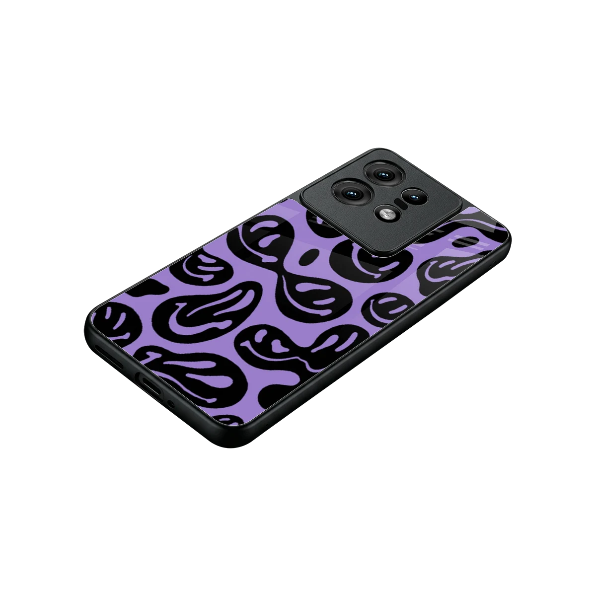 Acid Smiles Purple stylish phone case for motorola edge 50 pro | glossy glass and slim fit