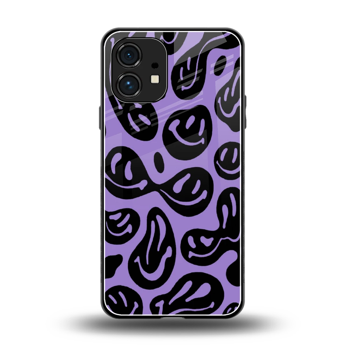 Acid Smiles Purple back phone cover | glass case for nothing phone 1