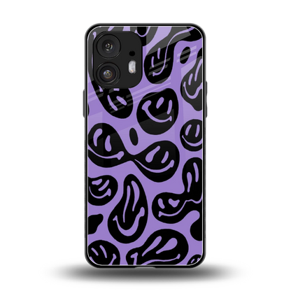 Acid Smiles Purple back phone cover | glass case for nothing phone 2