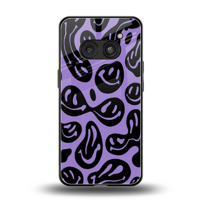 Acid Smiles Purple back phone cover | glass case for nothing phone 2a plus