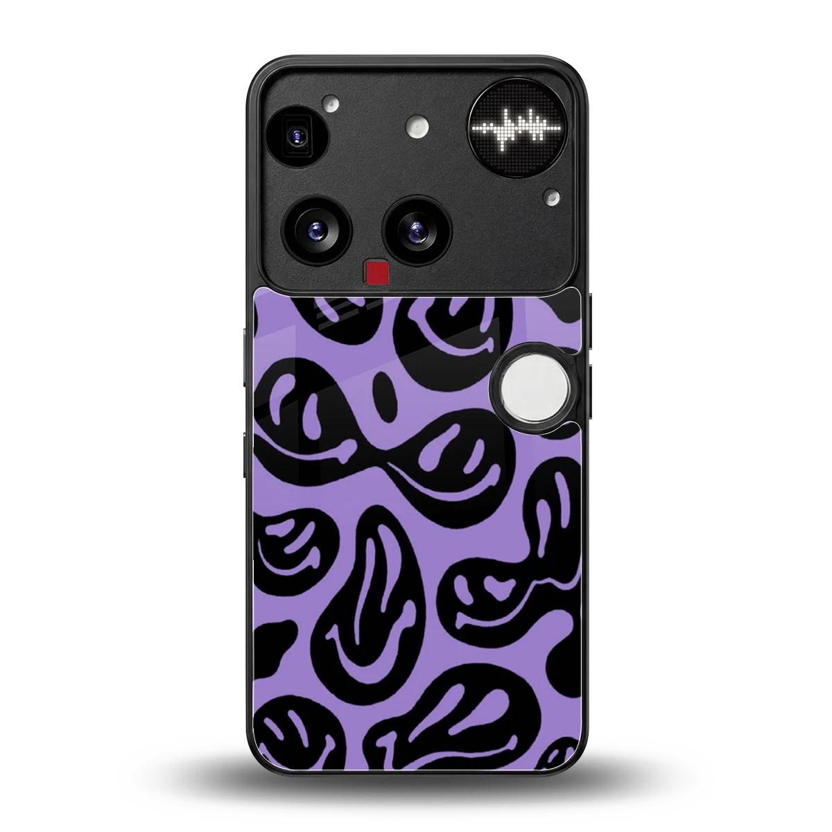 Acid Smiles Purple back phone cover | glass case for nothing phone 3