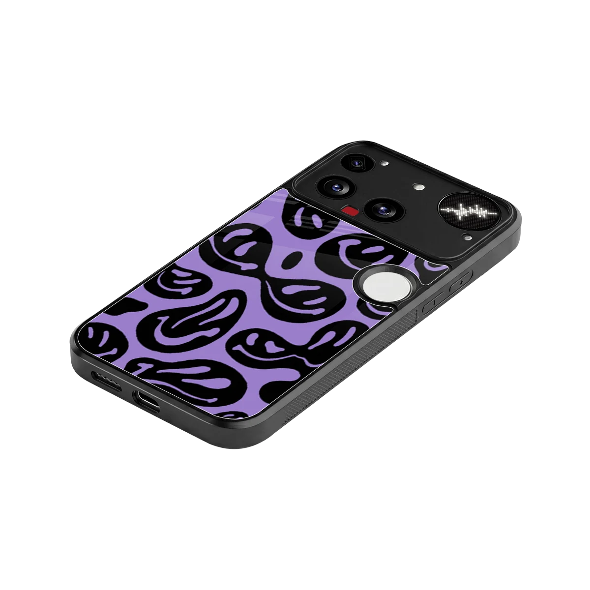 Acid Smiles Purple stylish phone case for nothing phone 3 | glossy glass and slim fit
