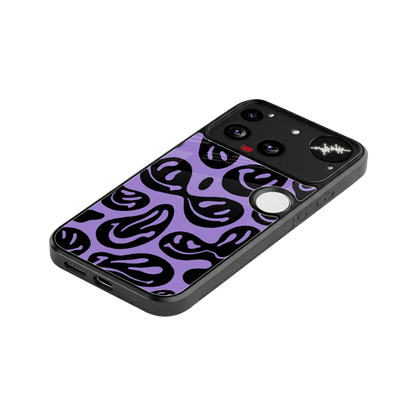 Acid Smiles Purple stylish phone case for nothing phone 3 | glossy glass and slim fit