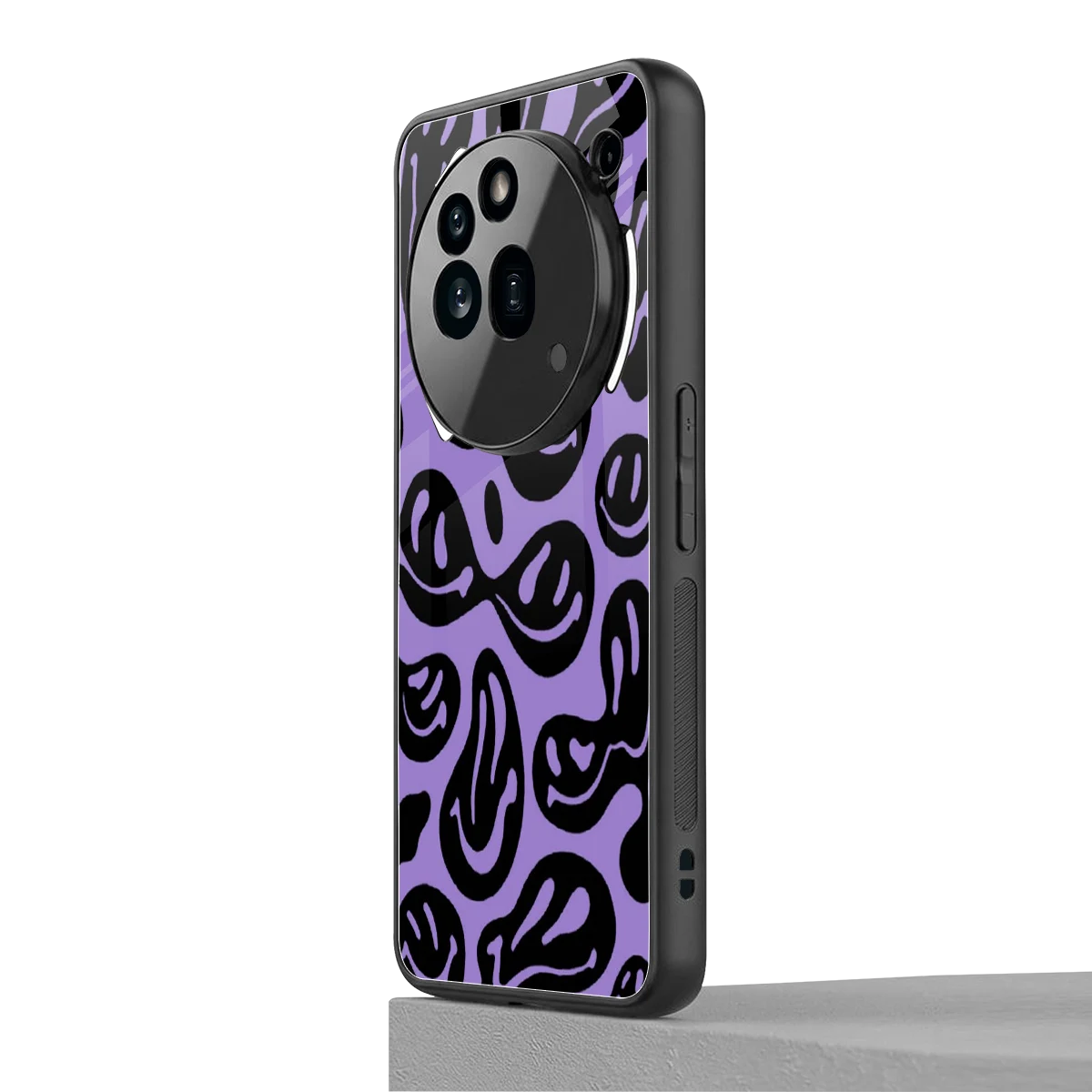 Acid Smiles Purple nothing phone 3a pro mobile cover | shockproof glass phone case