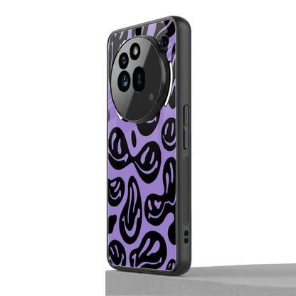 Acid Smiles Purple nothing phone 3a pro mobile cover | shockproof glass phone case