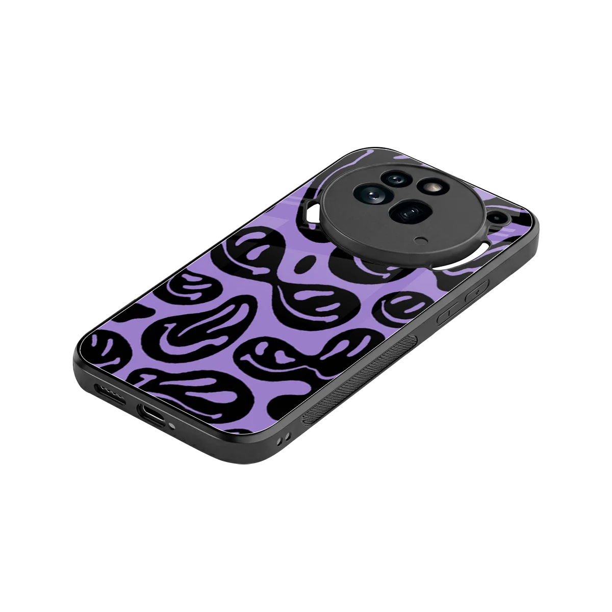 Acid Smiles Purple stylish phone case for nothing phone 3a pro | glossy glass and slim fit