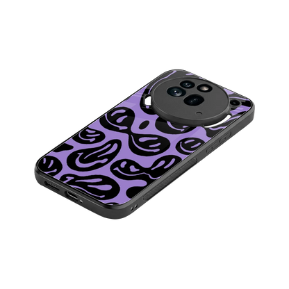 Acid Smiles Purple stylish phone case for nothing phone 3a pro | glossy glass and slim fit