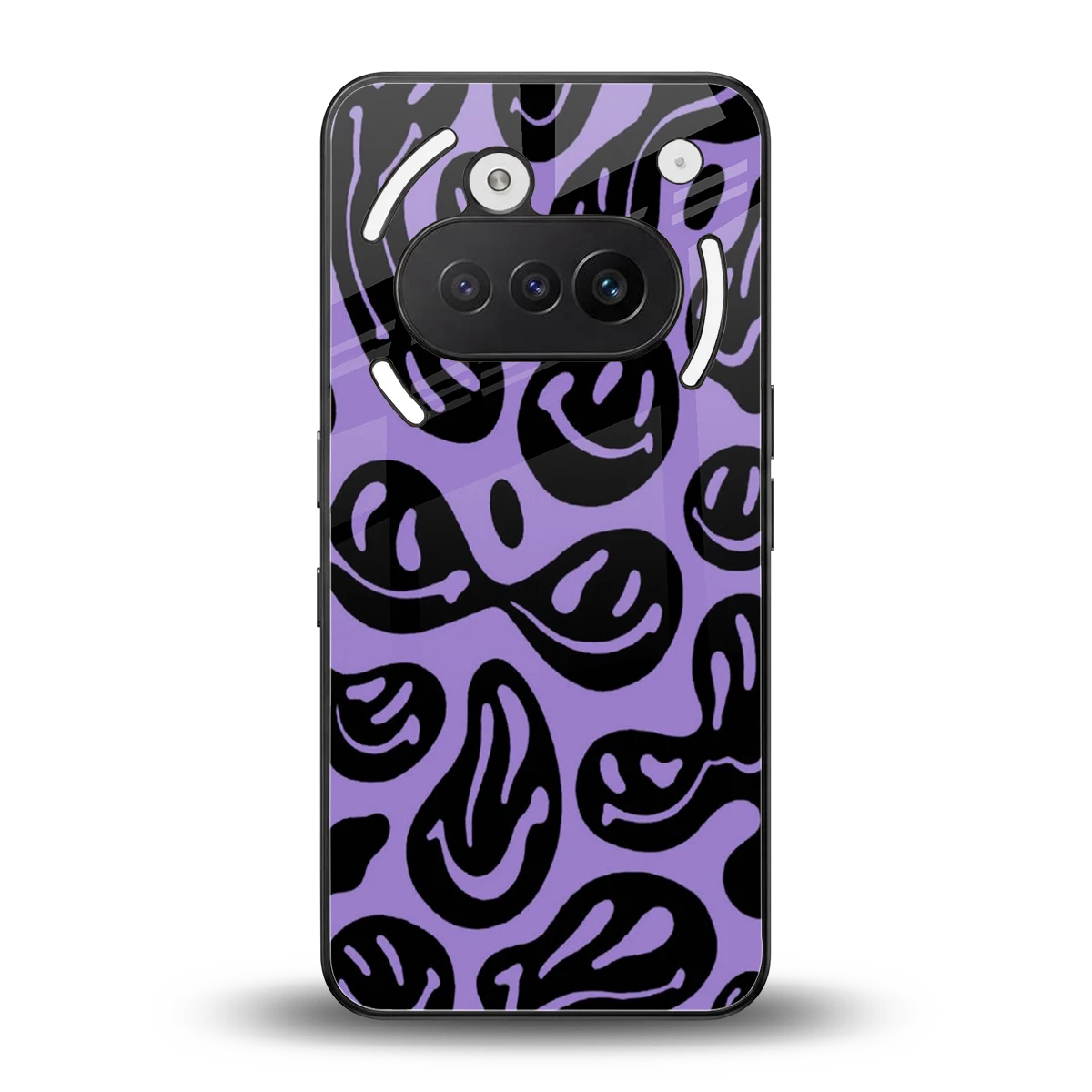 Acid Smiles Purple back phone cover | glass case for nothing phone 3a