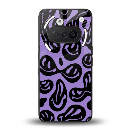 Acid Smiles Purple back phone cover | glass case for nothing phone 3a