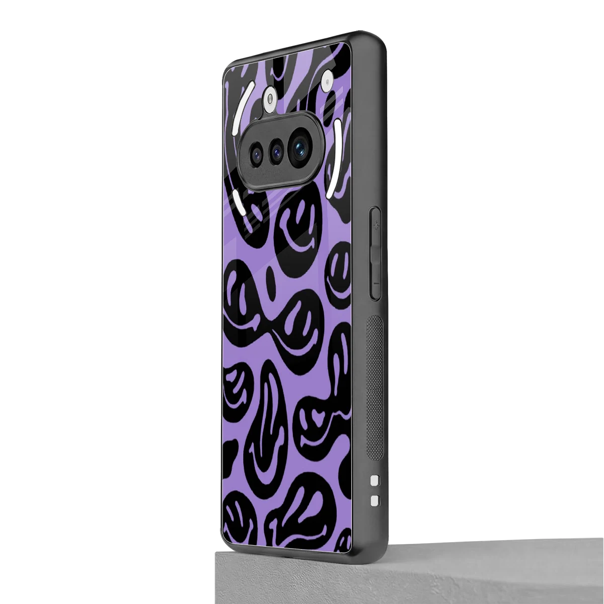 Acid Smiles Purple nothing phone 3a mobile cover | shockproof glass phone case