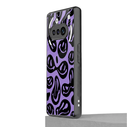 Acid Smiles Purple nothing phone 3a mobile cover | shockproof glass phone case