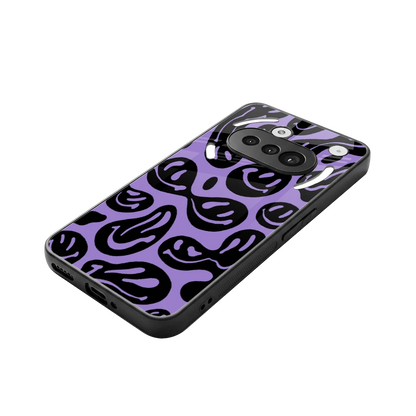 Acid Smiles Purple stylish phone case for nothing phone 3a | glossy glass and slim fit