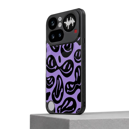 Acid Smiles Purple nothing phone 4a pro mobile cover | shockproof glass phone case
