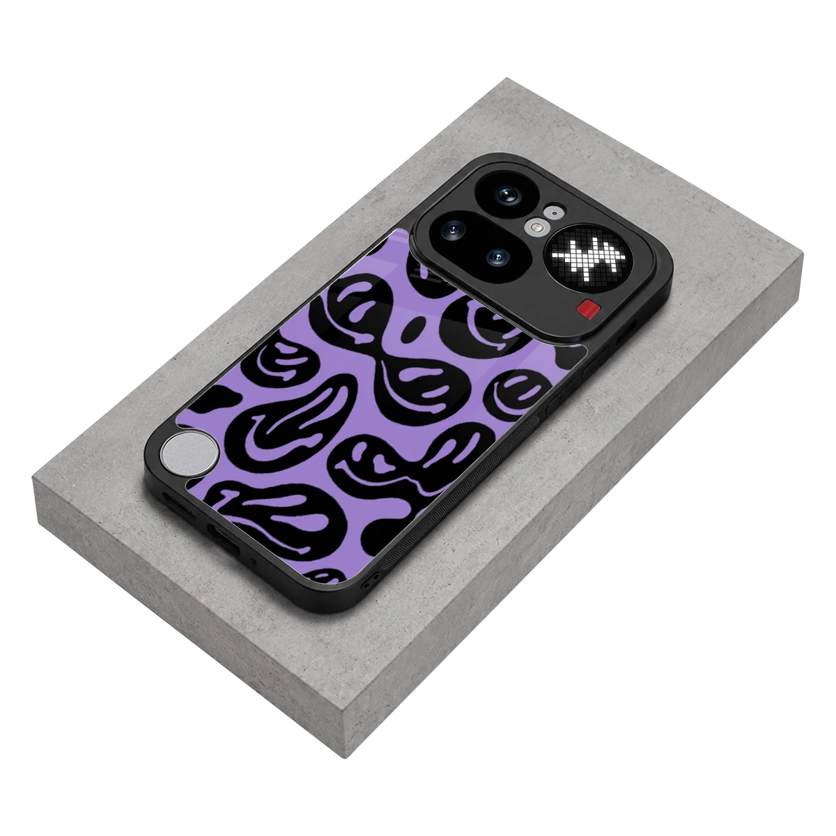 Acid Smiles Purple stylish phone case for nothing phone 4a pro | glossy glass and slim fit