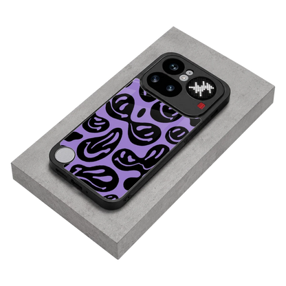 Acid Smiles Purple stylish phone case for nothing phone 4a pro | glossy glass and slim fit