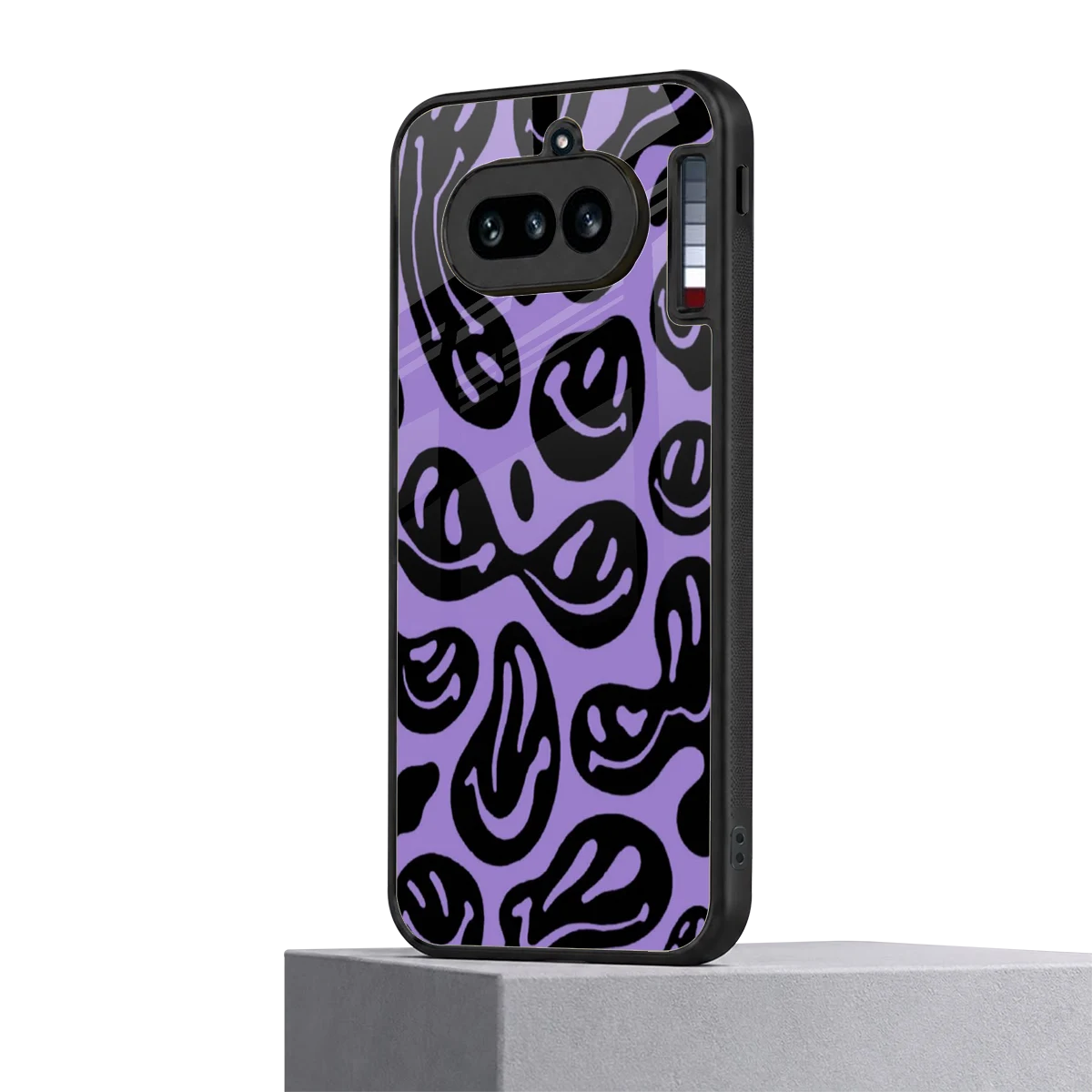 Acid Smiles Purple nothing phone 4a mobile cover | shockproof glass phone case
