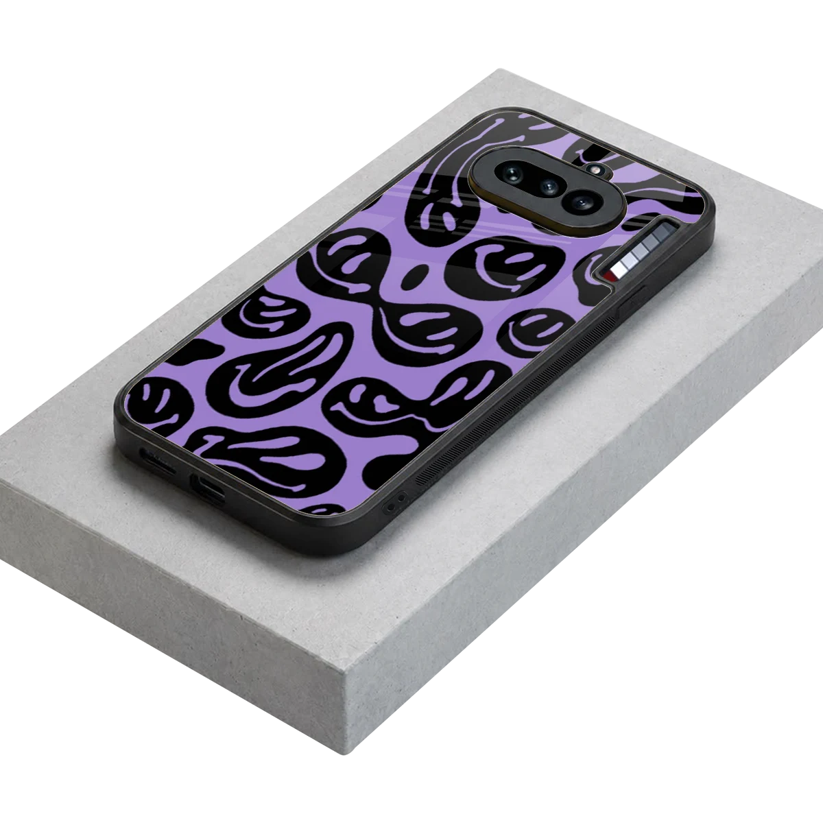 Acid Smiles Purple stylish phone case for nothing phone 4a | glossy glass and slim fit