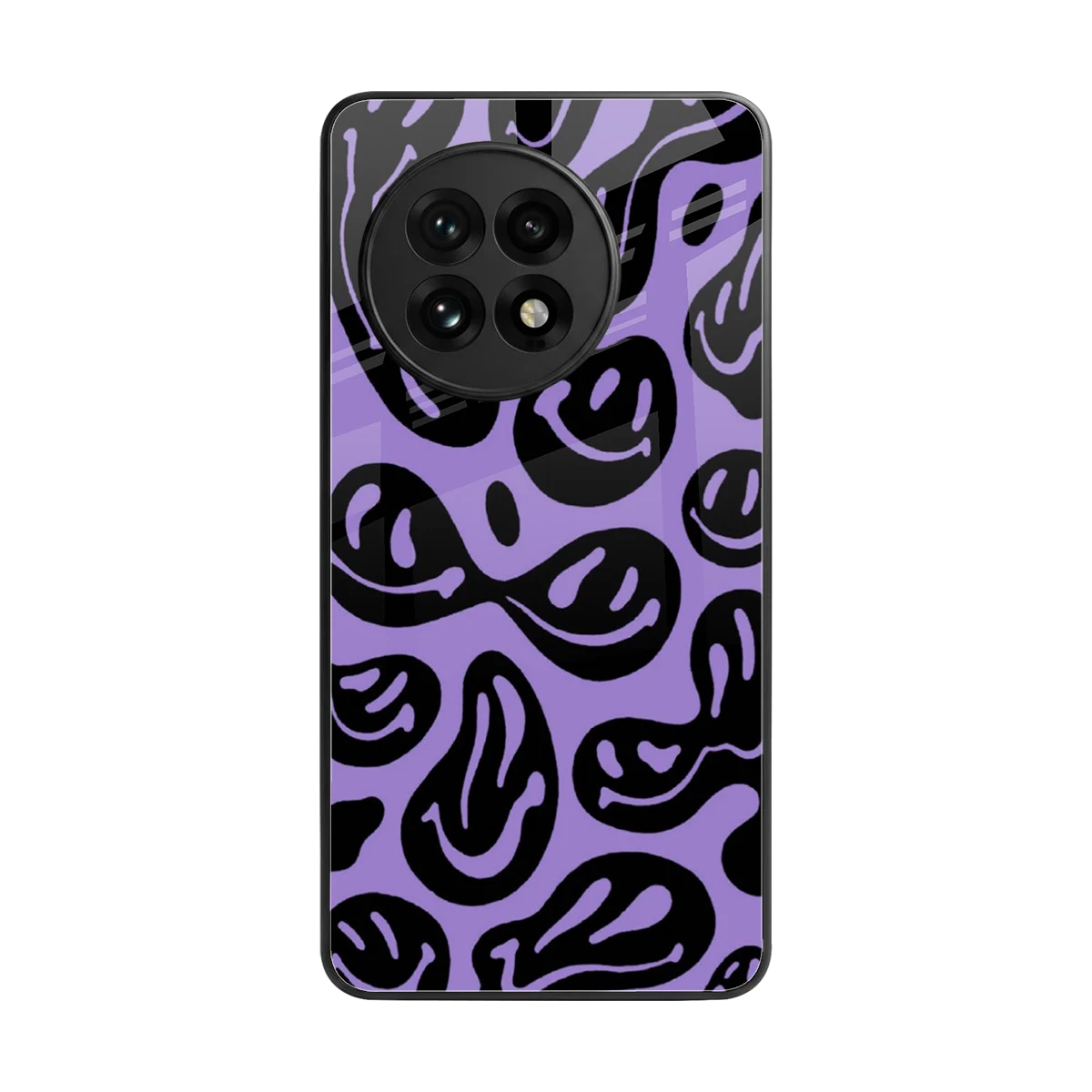 Acid Smiles Purple back phone cover | glass case for oneplus 13r