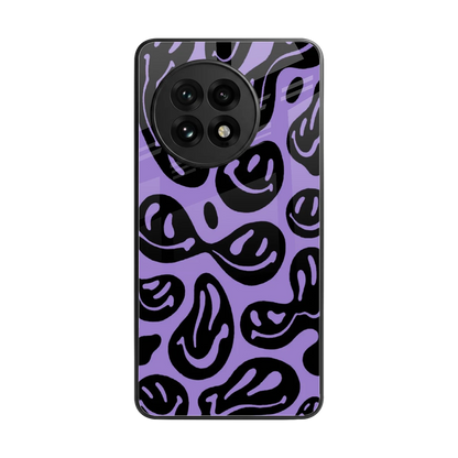 Acid Smiles Purple back phone cover | glass case for oneplus 13r