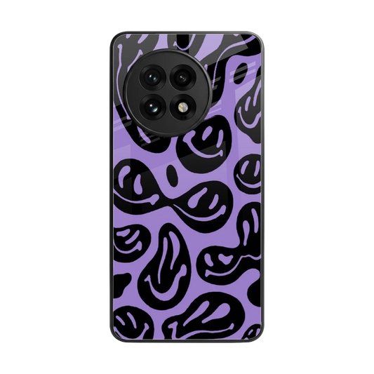 Acid Smiles Purple back phone cover | glass case for oneplus 13r
