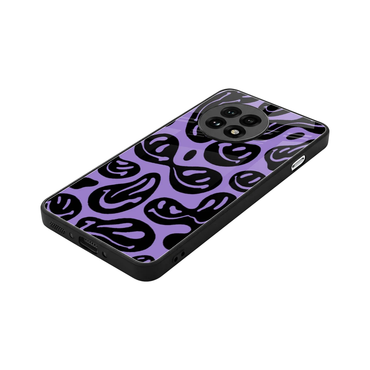 Acid Smiles Purple stylish phone case for oneplus 13r | glossy glass and slim fit