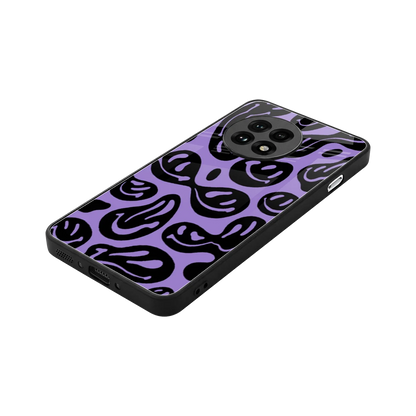 Acid Smiles Purple stylish phone case for oneplus 13r | glossy glass and slim fit