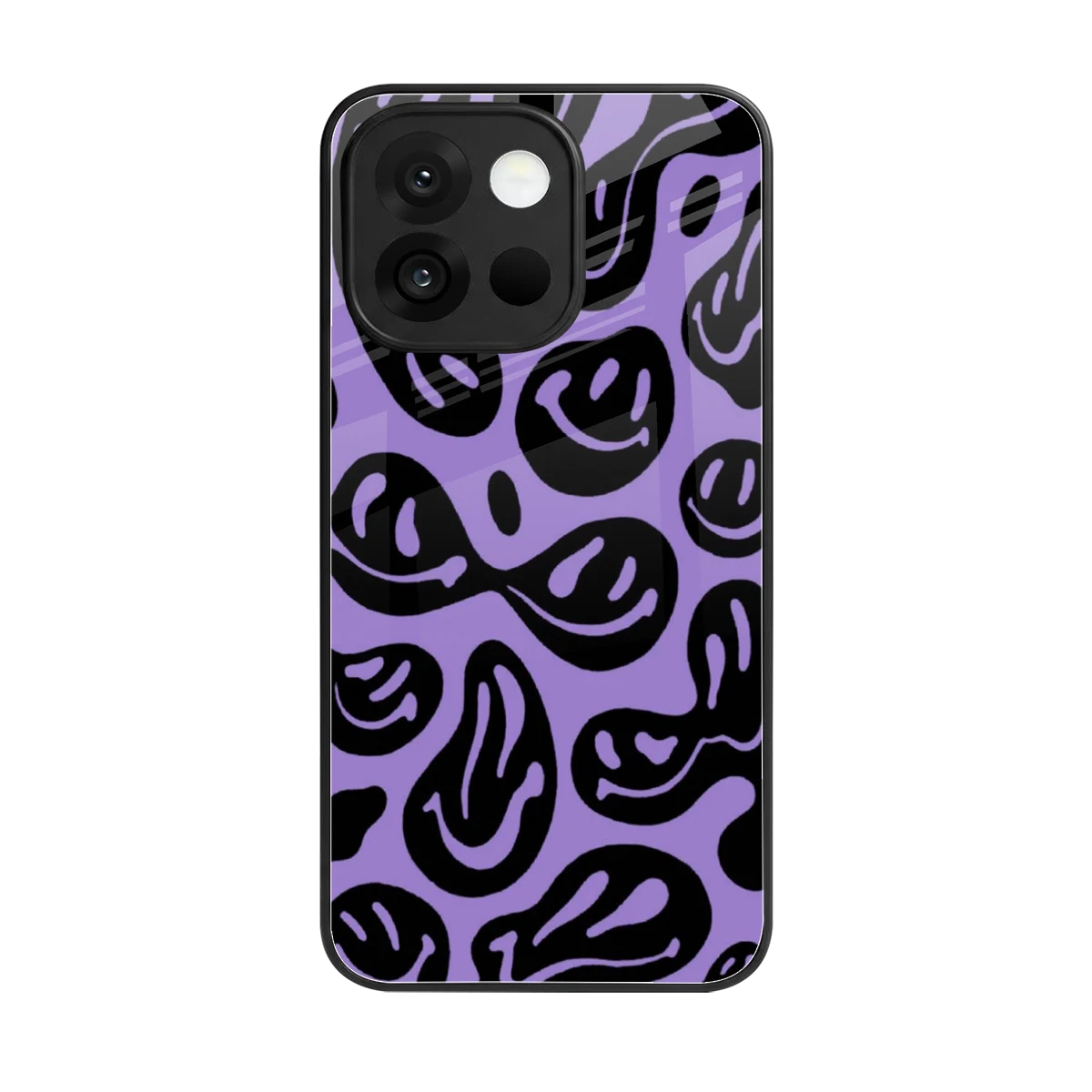 Acid Smiles Purple back phone cover | glass case for oneplus 13s