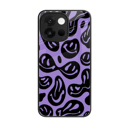 Acid Smiles Purple back phone cover | glass case for oneplus 13s