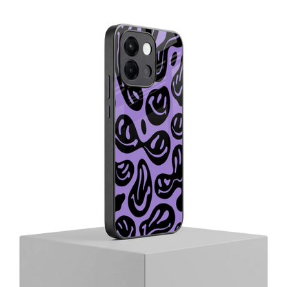 Acid Smiles Purple oneplus 13s mobile cover | shockproof glass phone case