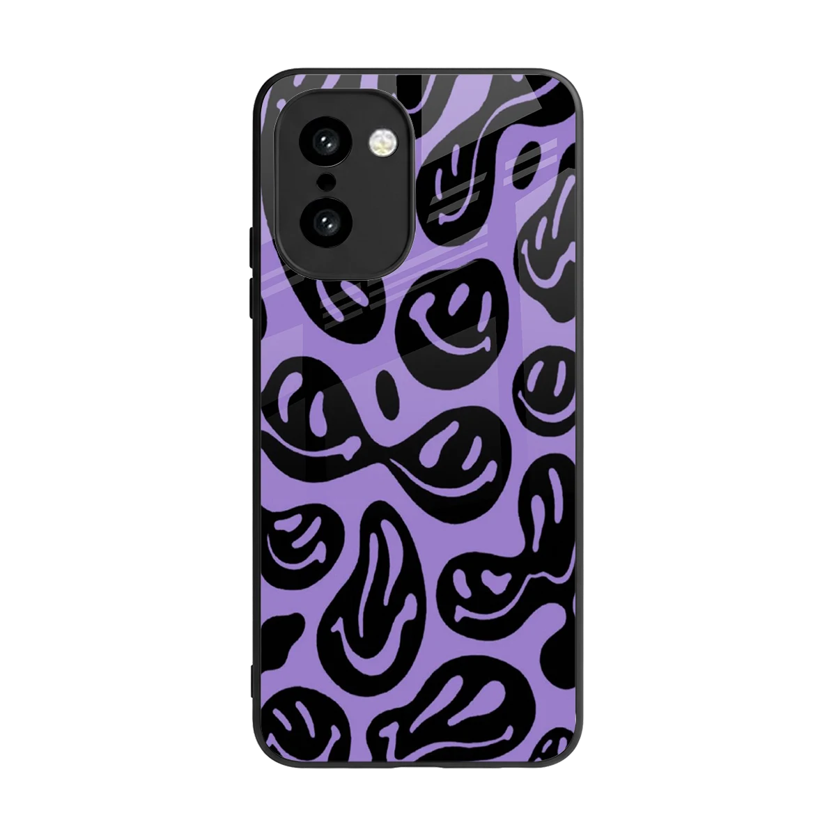 Acid Smiles Purple back phone cover | glass case for oneplus 15r