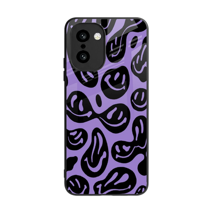Acid Smiles Purple back phone cover | glass case for oneplus 15r